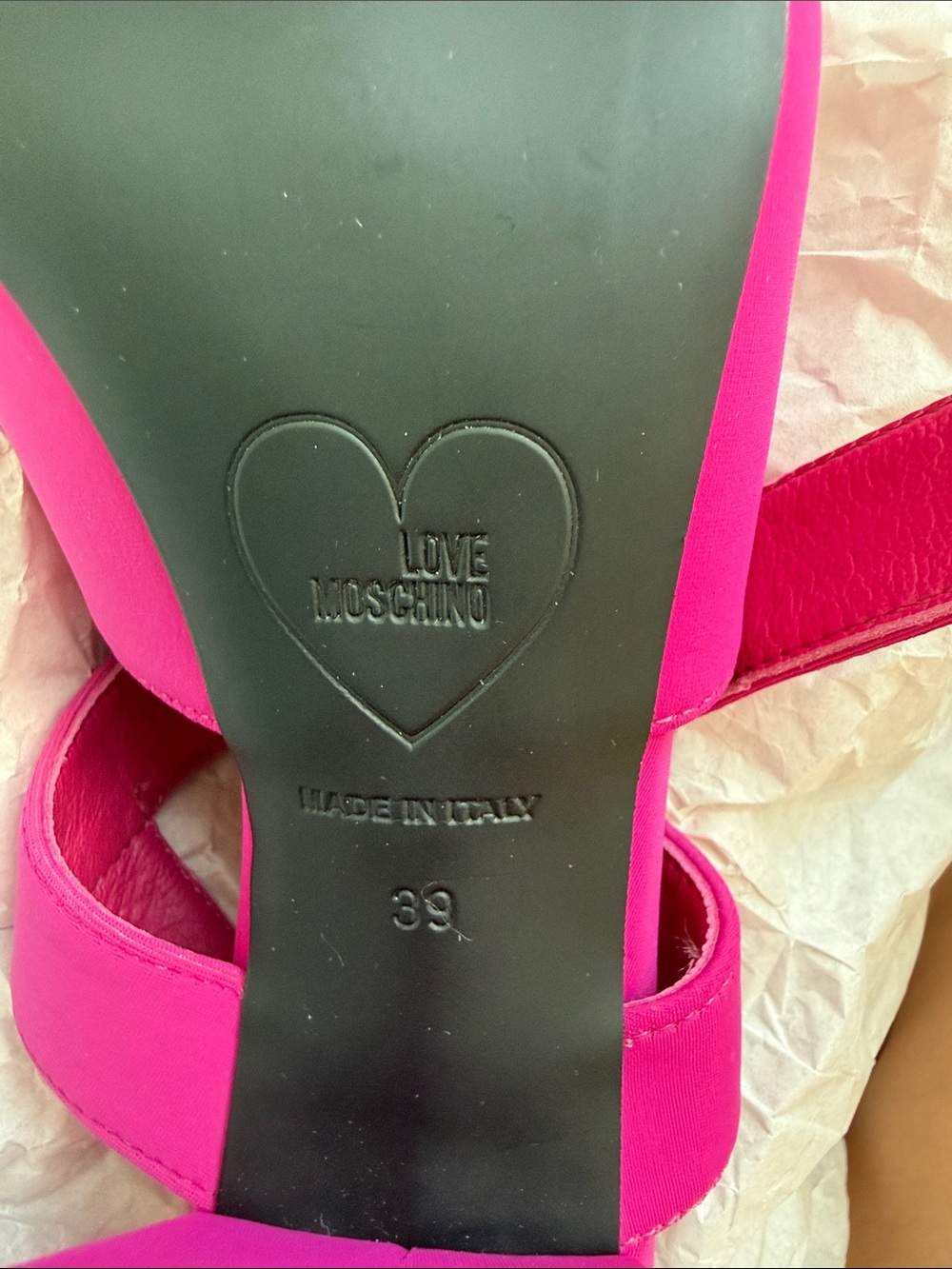 Love Moschino Hot Pink Strappy Heels